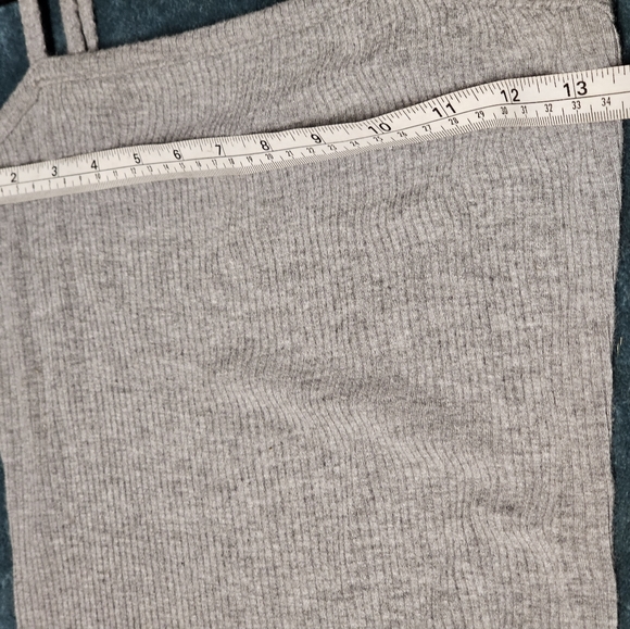 3/$10 Bozzolo | Gray Ribbed Square Neck Bodysuit size Large (Juniors) - Picture 6 of 8